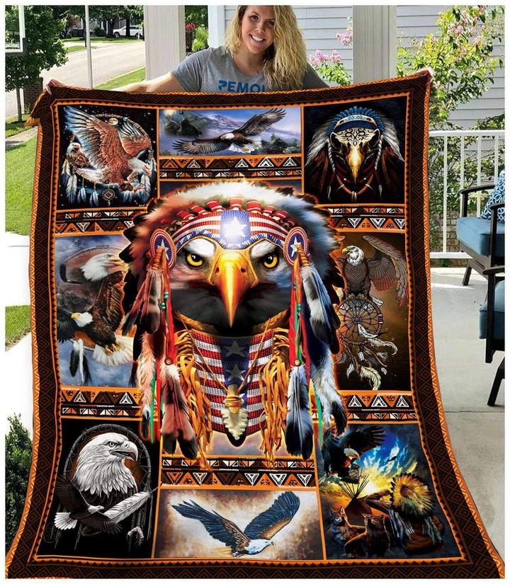 Native American 3D All Over Printed Blanket