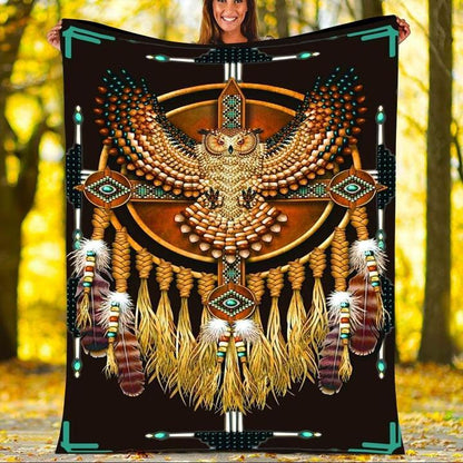 Native American 3D All Over Printed Blanket