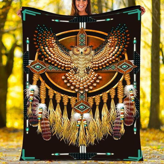 Native American 3D All Over Printed Blanket