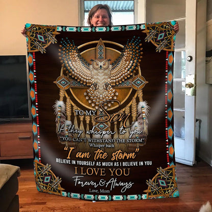 Native American 3D All Over Printed Blanket