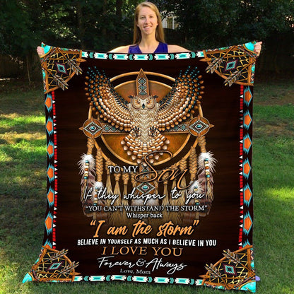 Native American 3D All Over Printed Blanket