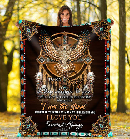 Native American 3D All Over Printed Blanket