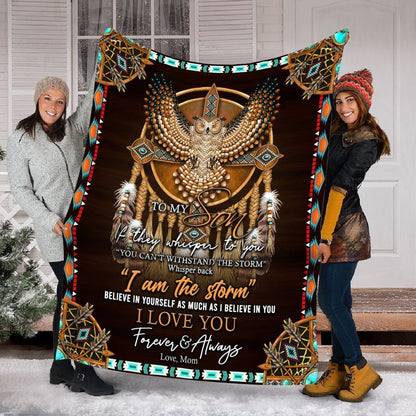 Native American 3D All Over Printed Blanket