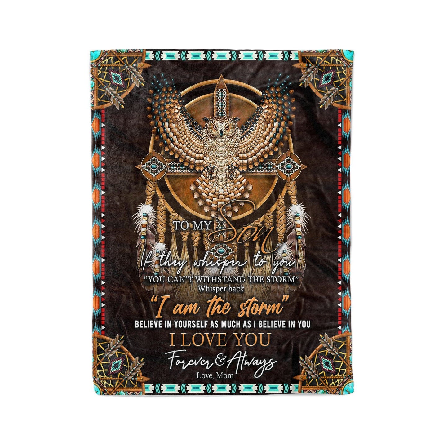 Native American 3D All Over Printed Blanket