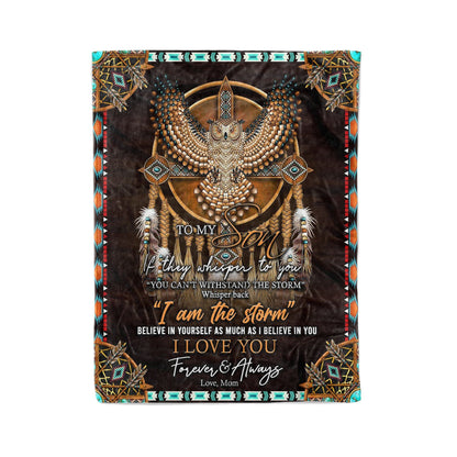 Native American 3D All Over Printed Blanket