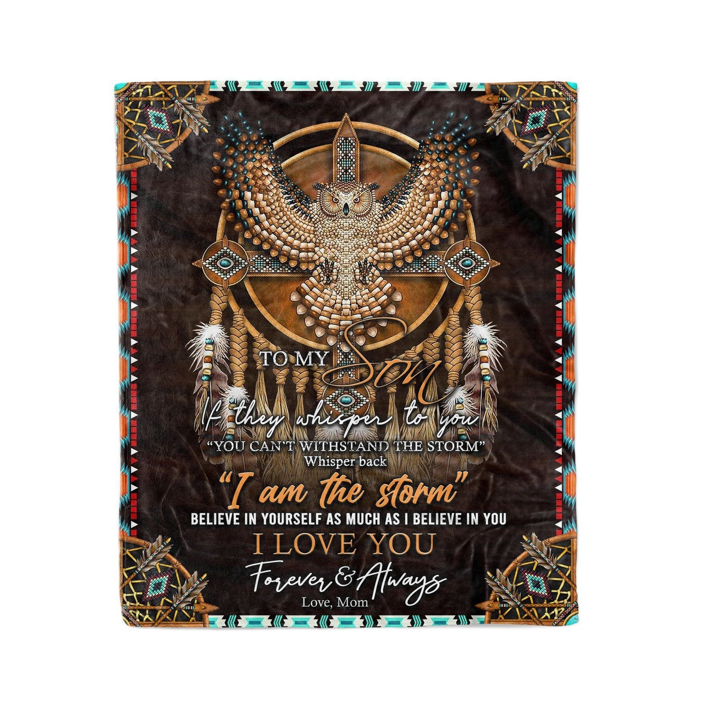 Native American 3D All Over Printed Blanket