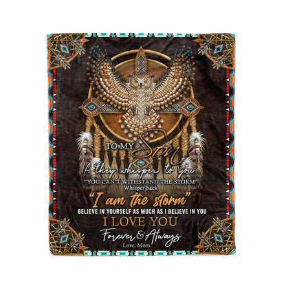 Native American 3D All Over Printed Blanket