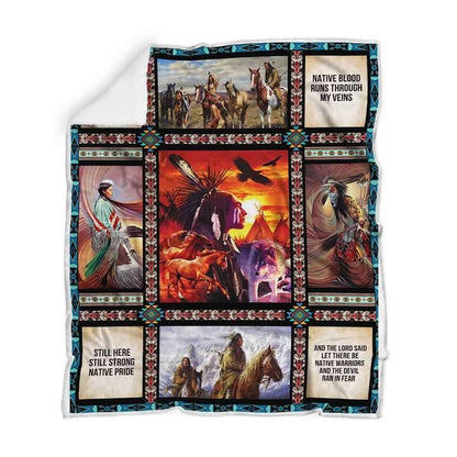 Native American 3D All Over Printed Blanket