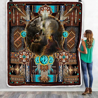 Native American 3D All Over Printed Blanket