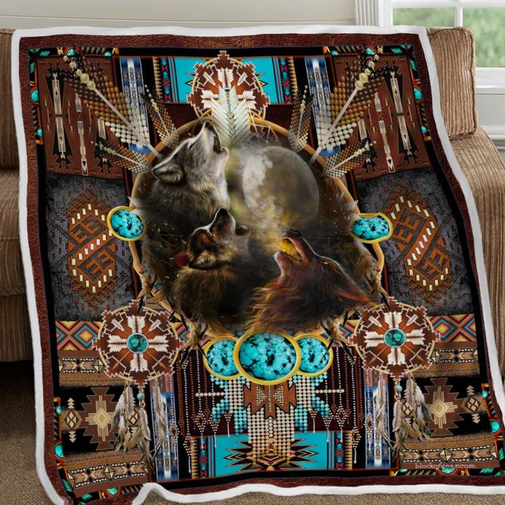 Native American 3D All Over Printed Blanket