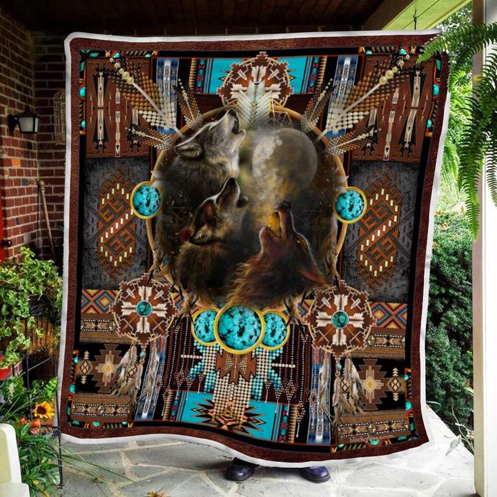 Native American 3D All Over Printed Blanket