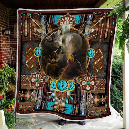 Native American 3D All Over Printed Blanket