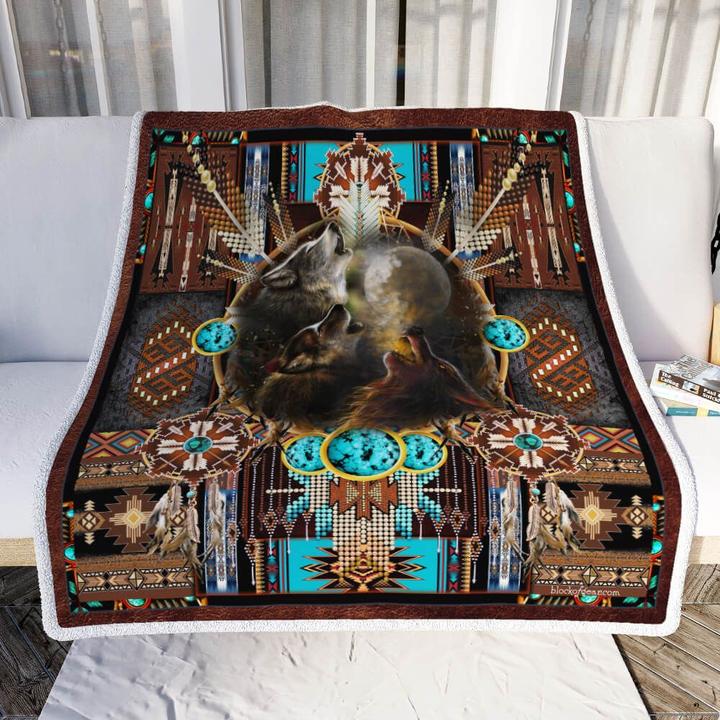 Native American 3D All Over Printed Blanket