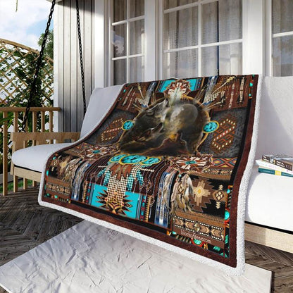 Native American 3D All Over Printed Blanket