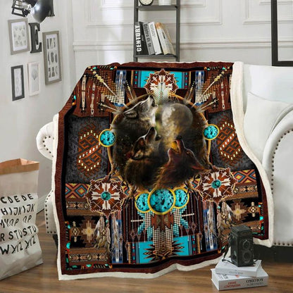 Native American 3D All Over Printed Blanket