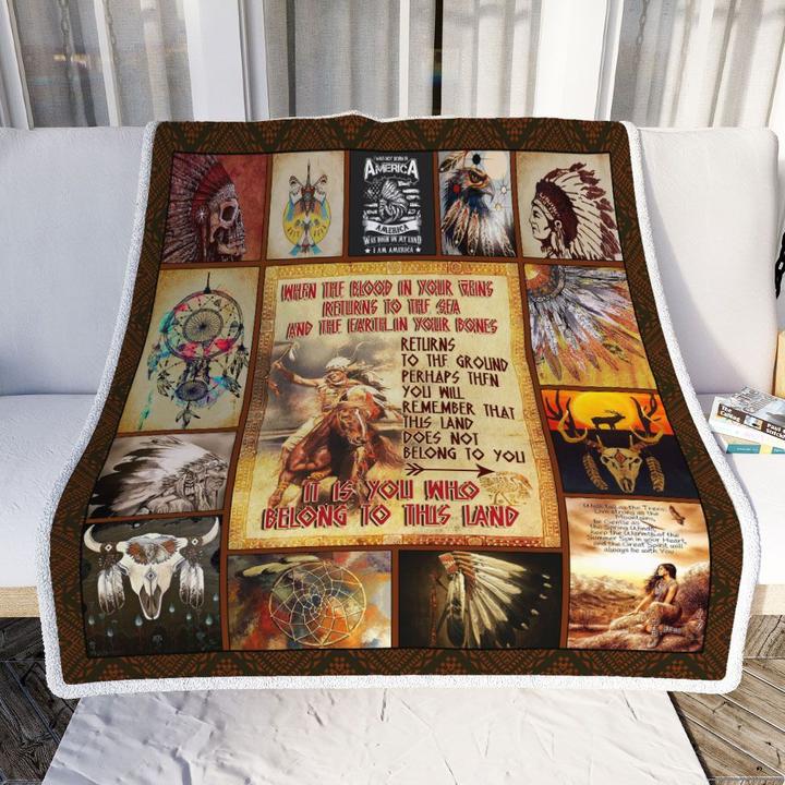 Native American 3D All Over Printed Blanket