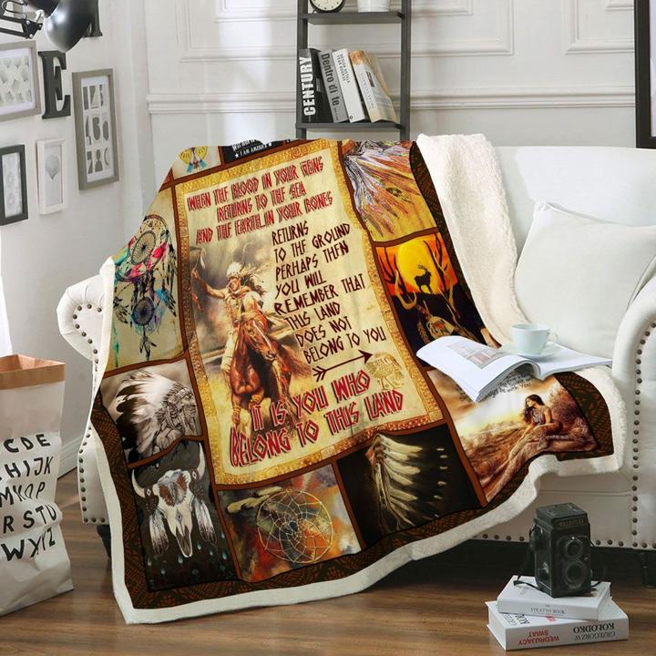 Native American 3D All Over Printed Blanket