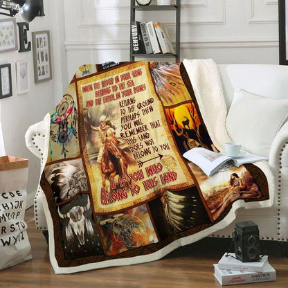 Native American 3D All Over Printed Blanket