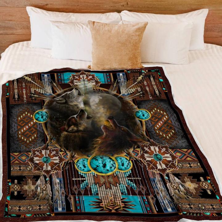 Native American 3D All Over Printed Blanket