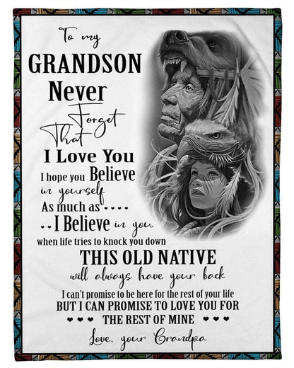 Native American 3D All Over Printed Blanket