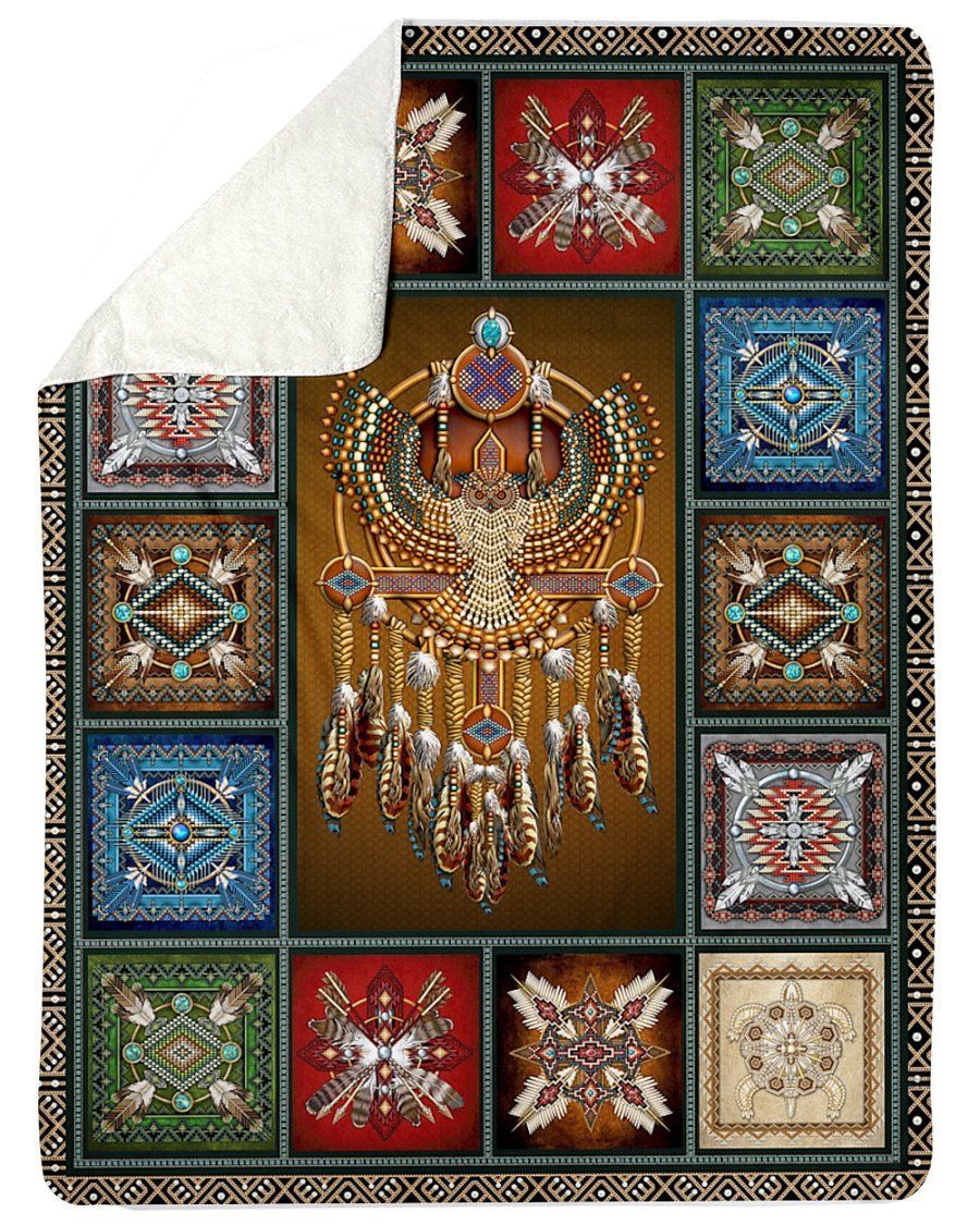 Native American 3D All Over Printed Blanket