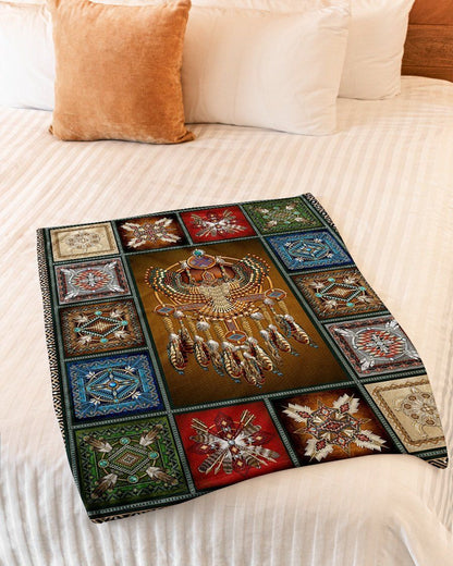 Native American 3D All Over Printed Blanket