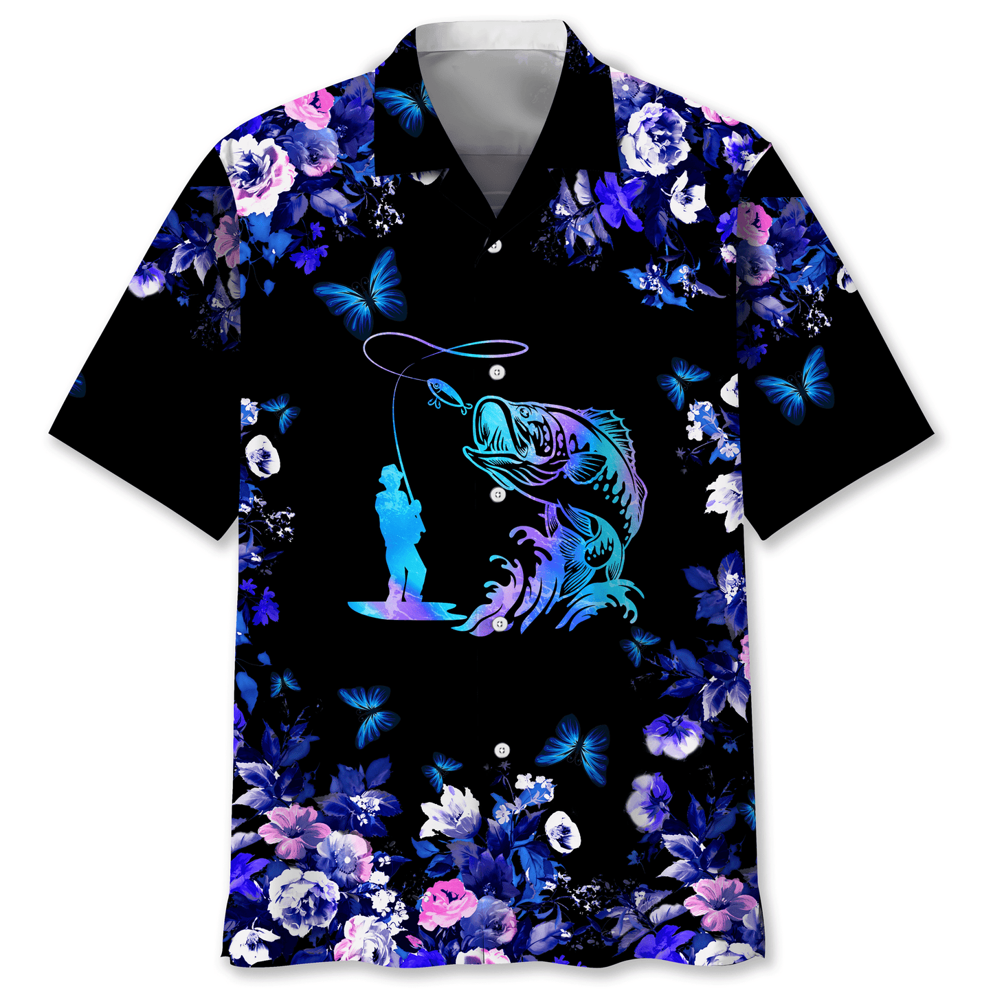 Fishing Hawaiian Hibiscus Nature Fishing Hawaii Shirt