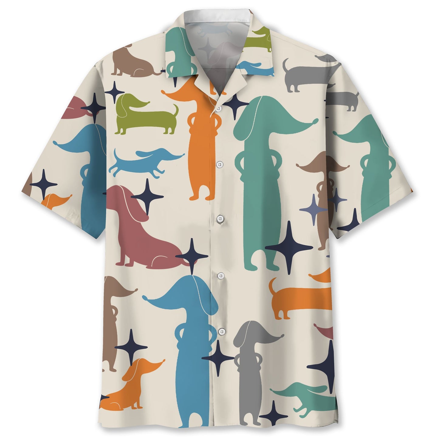Dachshund funny pattern 3D printed Hawaii Shirt