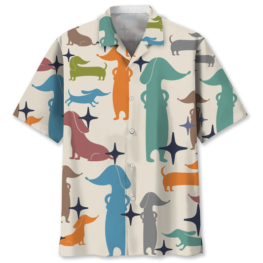 Dachshund funny pattern 3D printed Hawaii Shirt