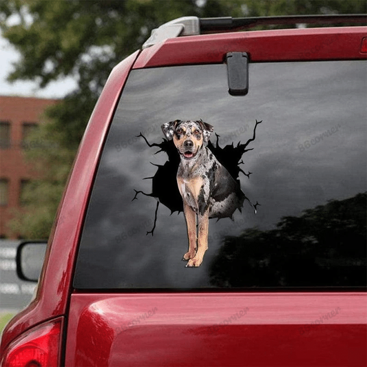 Catahoula Cracked Car Decal Sticker