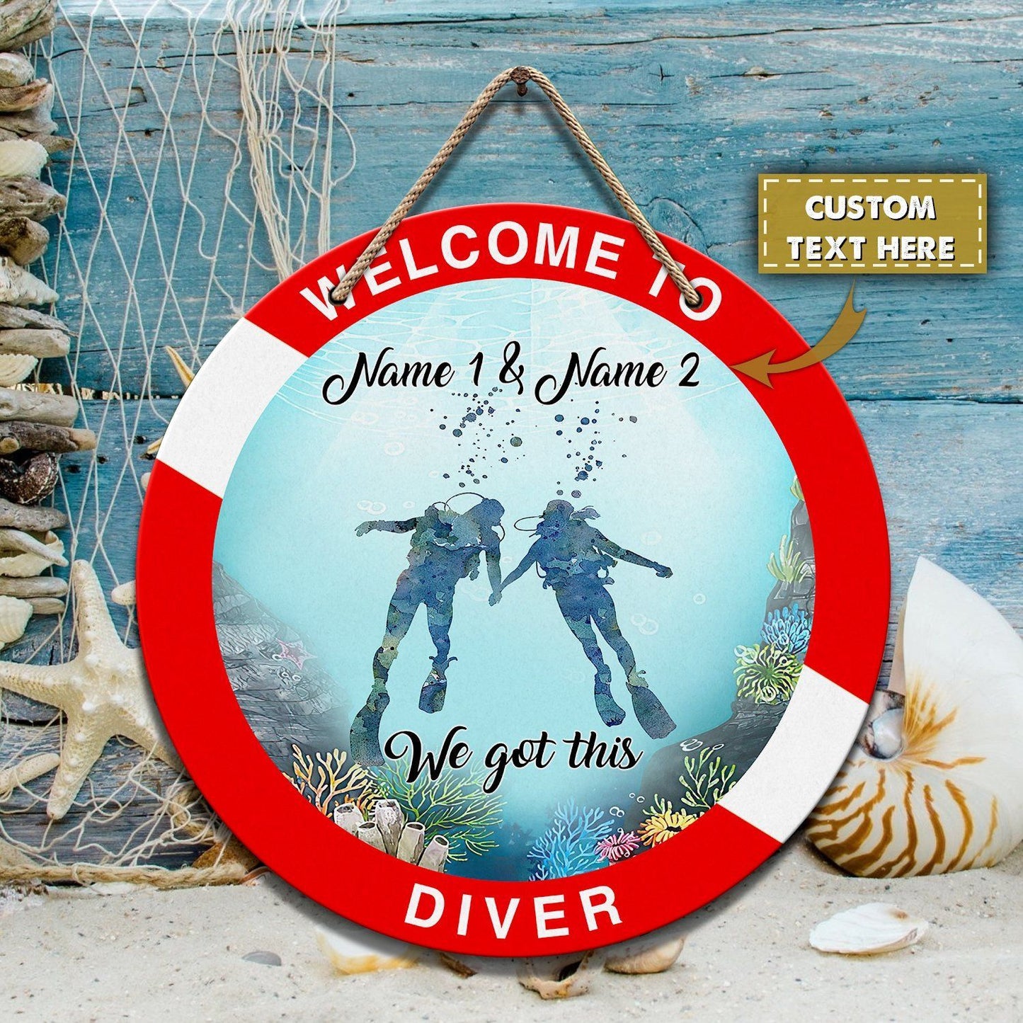 Scuba Diving Custom Wooden Sign Scuba Diver