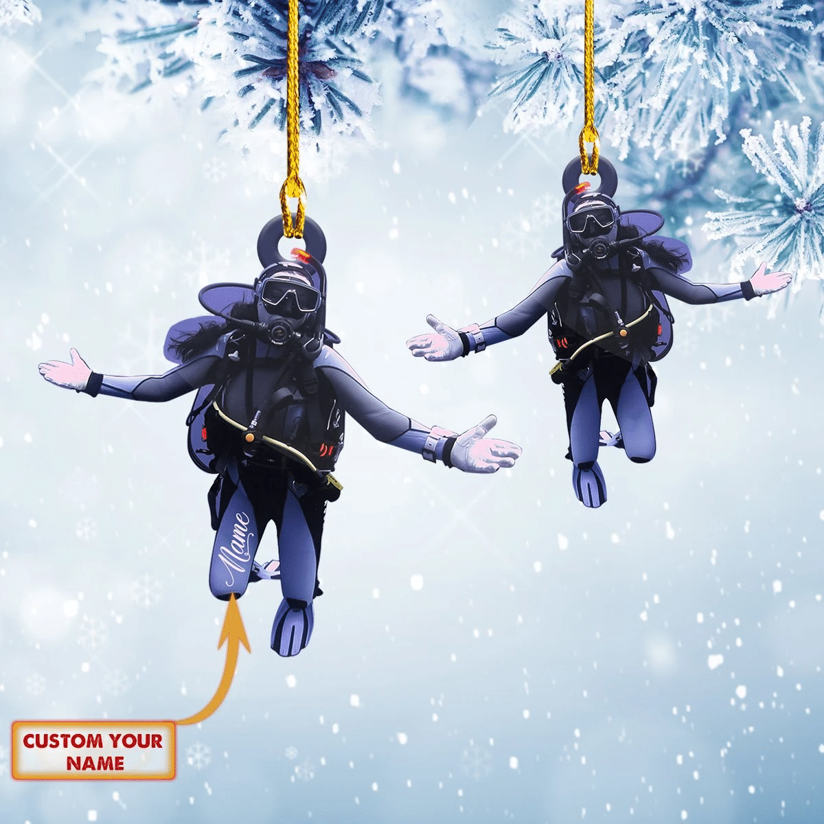 Scuba Diving Ornament CSO Woman Scuba Diver