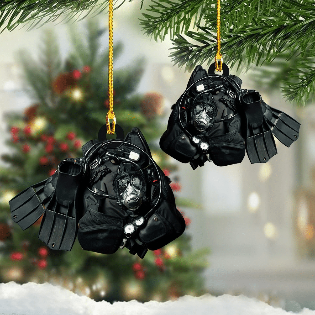 Scuba Diving Equipment Shaped Ornament Tmarc tee