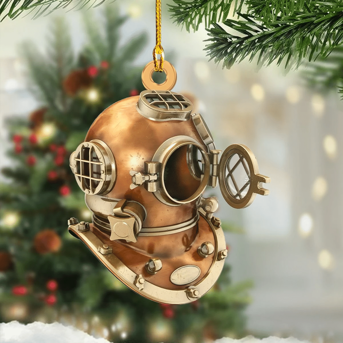 Scuba Diving Helmet Shaped Ornament Tmarc tee