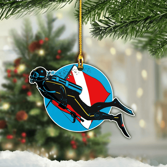 Scuba Diving Spearfishing Shaped Ornament Tmarc tee