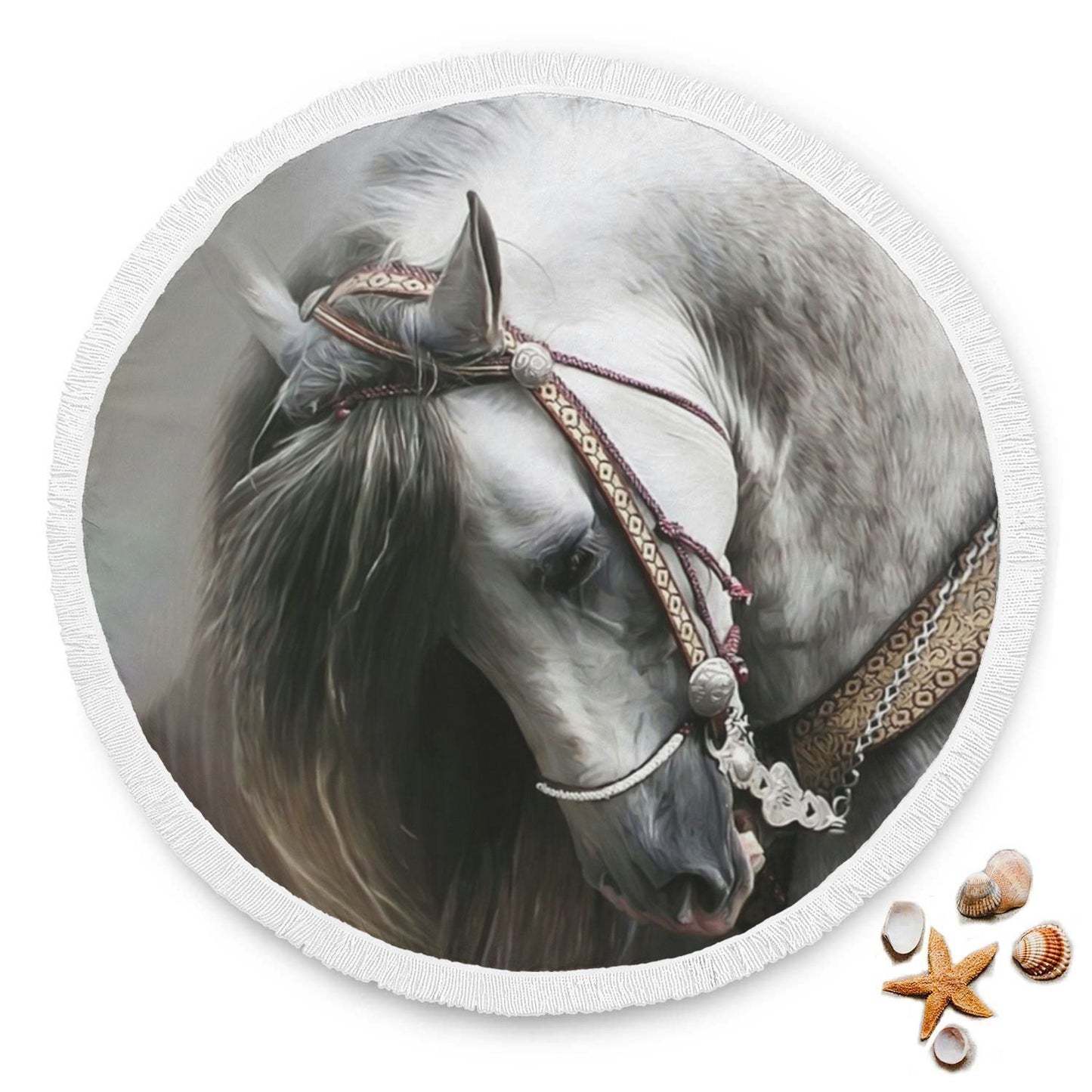 Beach Blanket - Horse-HP Arts-Beach Blanket - Day of the Dead Beach Blanket-Vibe Cosy™