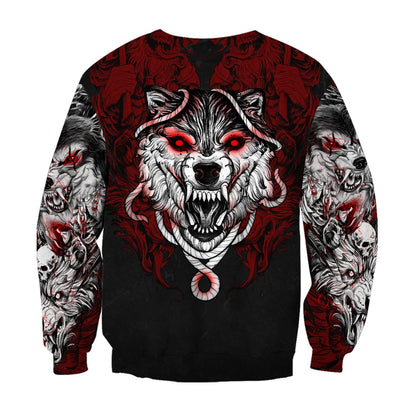 Wolf Tattoo 3D All Over Printed Unisex Shirt No 05