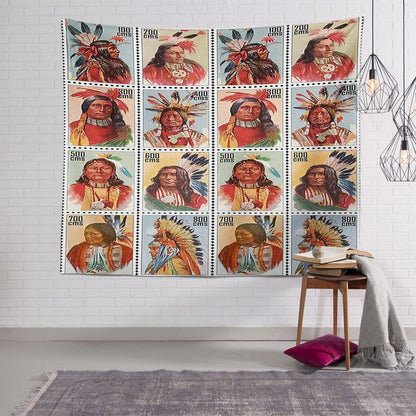 Native American 3D All Over Printed Tapestry