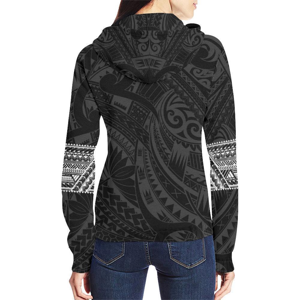 Aotearoa Maori Tattoo All Over Hoodie White NVD-Apparel-Dung Van-Hoodie-S-Vibe Cosy™
