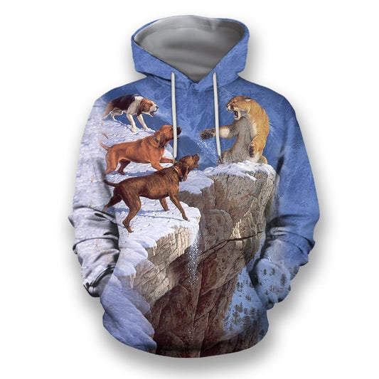 All Over Print Hunting Dog Shirts H914B-Apparel-HbArts-Hoodie-S-Vibe Cosy™