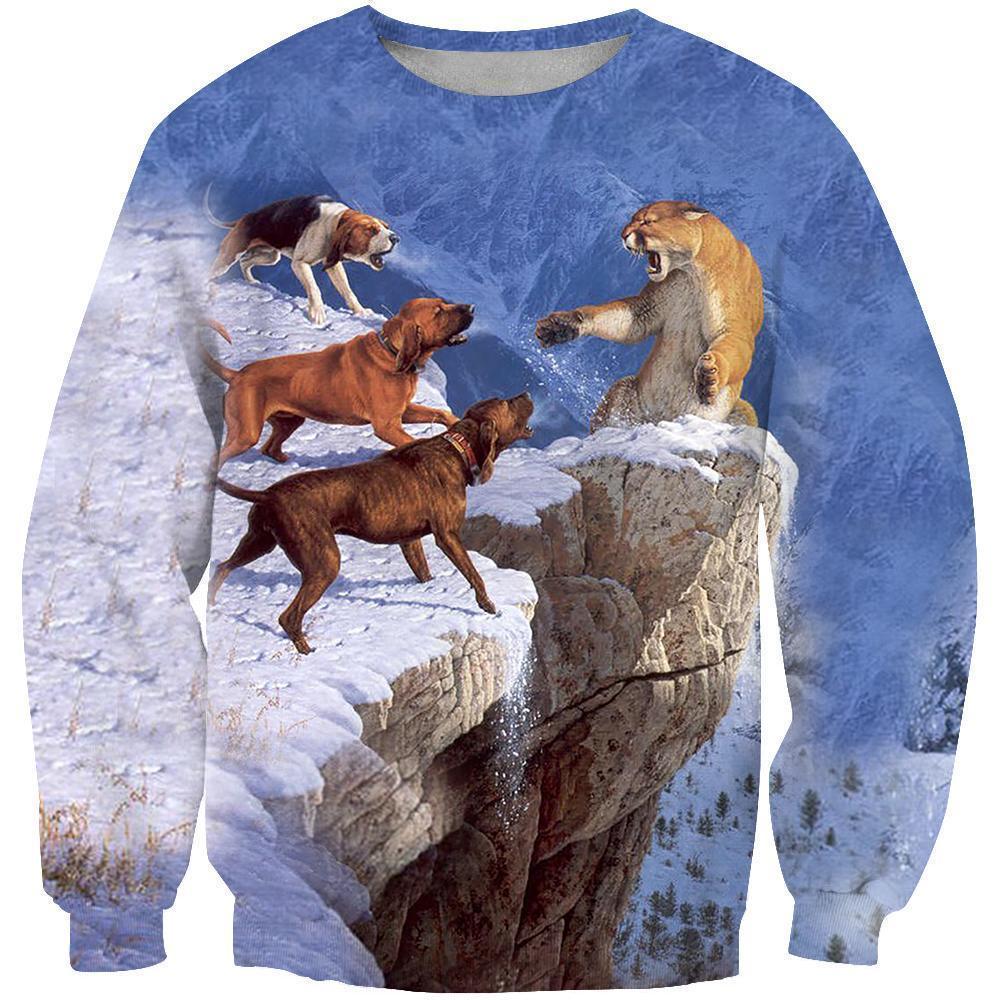 All Over Print Hunting Dog Shirts H914B-Apparel-HbArts-Sweatshirt-S-Vibe Cosy™