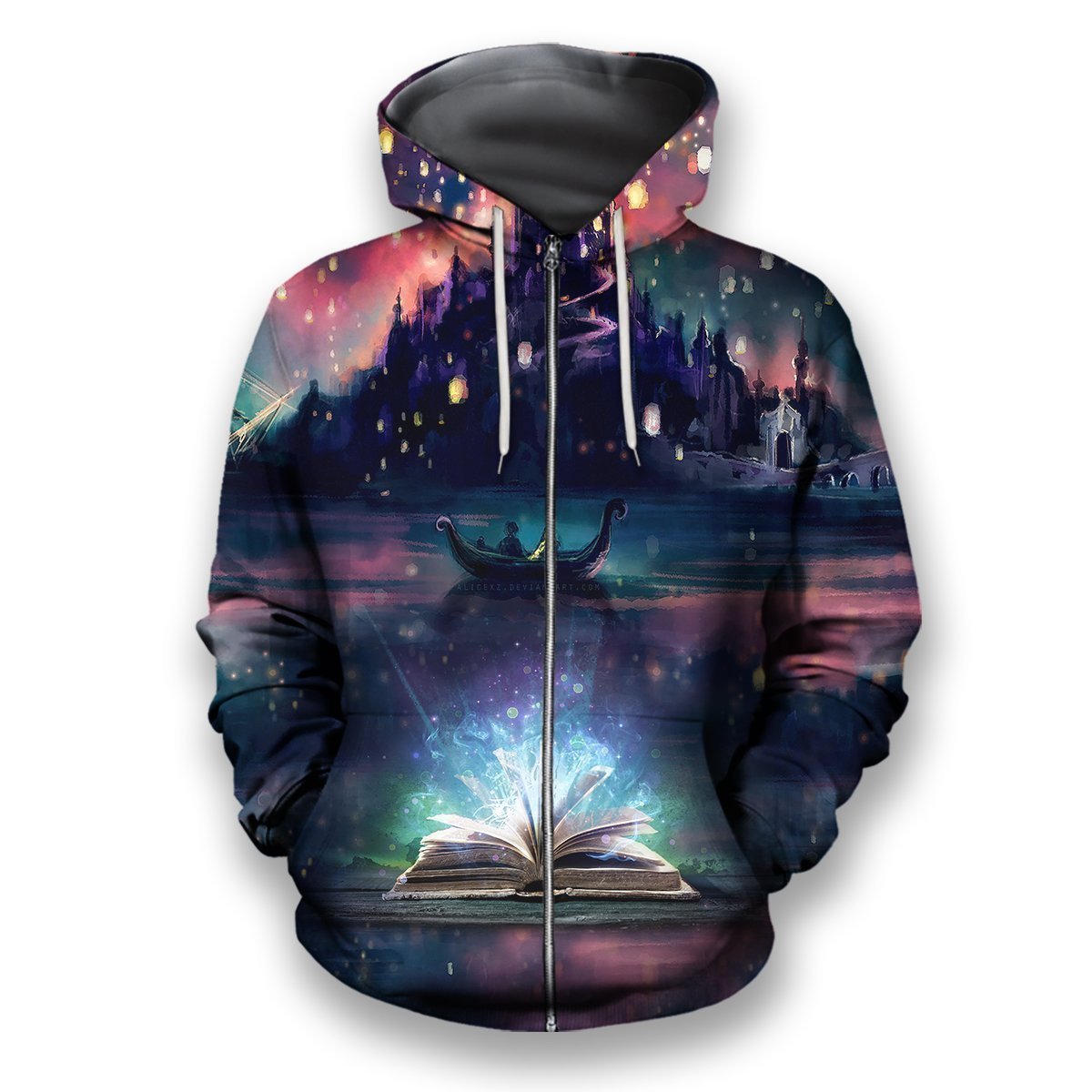 3D all over print fairy night-Apparel-HbArts-Zip-Hoodie-S-Vibe Cosy™