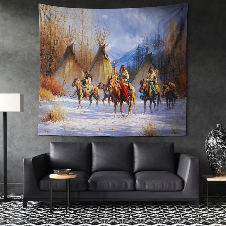 Native American 3D All Over Printed Tapestry