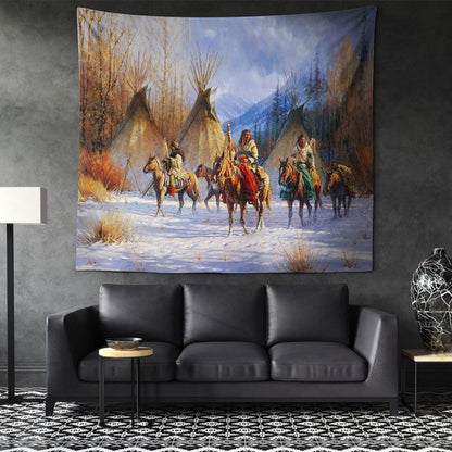 Native American 3D All Over Printed Tapestry