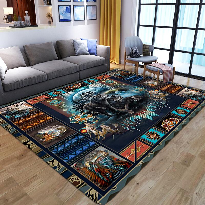 Native American 3D All Over Printed Rug