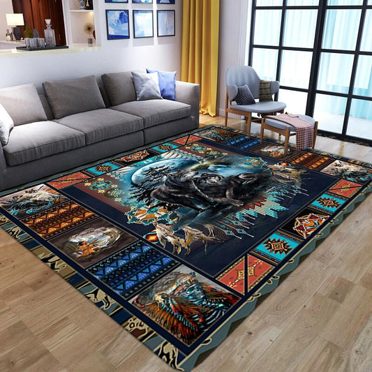 Native American 3D All Over Printed Rug