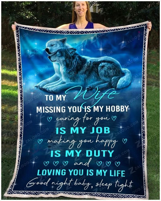 Wolf 3D All Over Printed Blanket