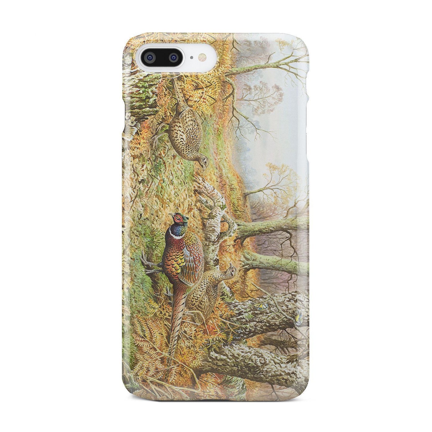 Phone Case - Pheasants With Autumn-Phone Case-HP Arts-iPhone 7 Plus-Vibe Cosy™