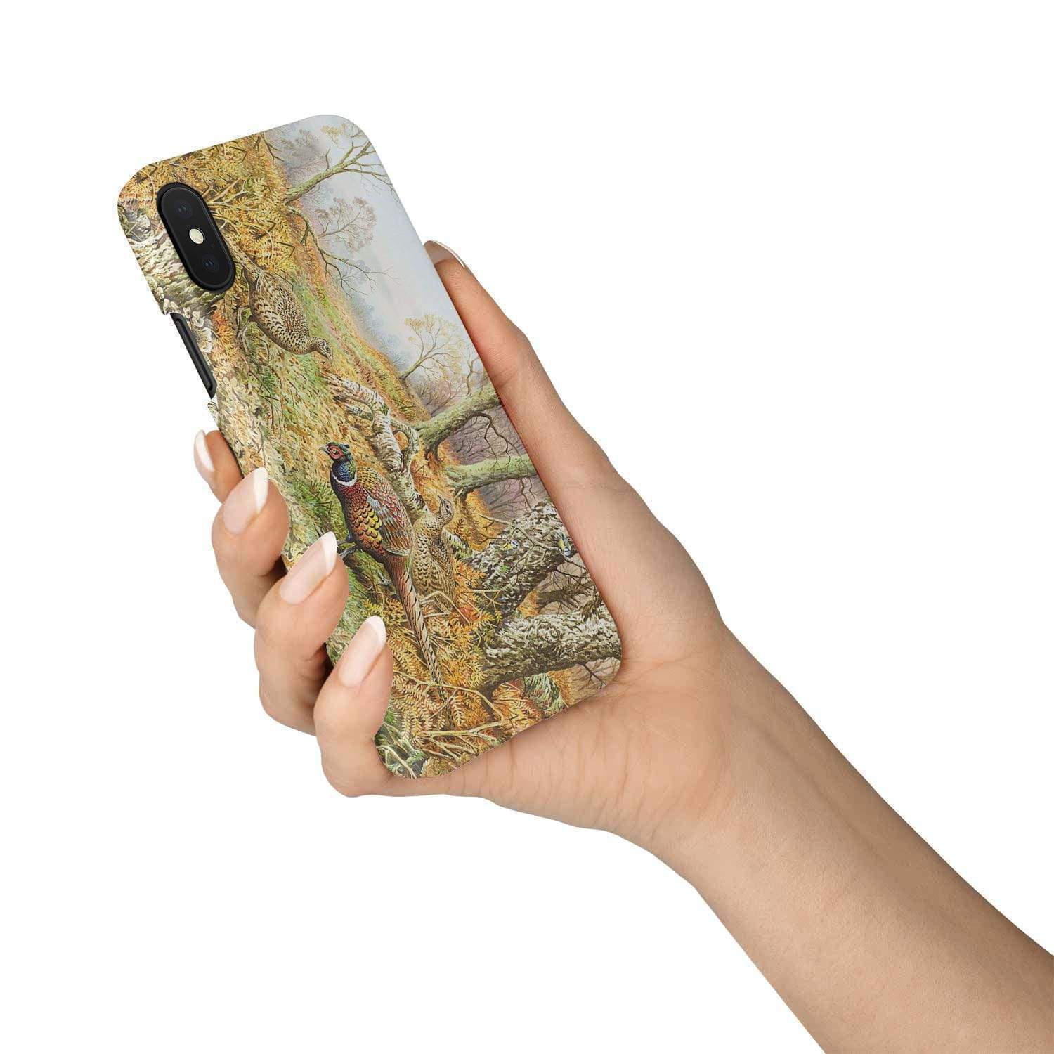 Phone Case - Pheasants With Autumn-Phone Case-HP Arts-iPhone X-Vibe Cosy™