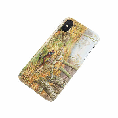 Phone Case - Pheasants With Autumn-Phone Case-HP Arts-iPhone X-Vibe Cosy™